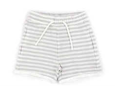 Lil Atelier oyster mushroom/coconut milk stribede shorts